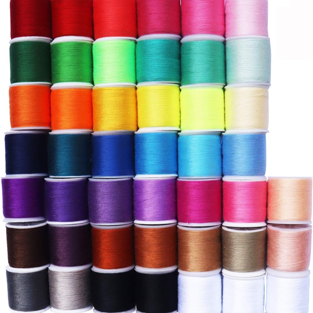 45 spools Sewing Thread Kits Polyester for Hand & Machine Sewing,100yards Each,Total 4500yards